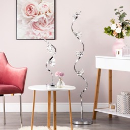 Bella Wavy Table Lamp, Chrome - thumbnail 7