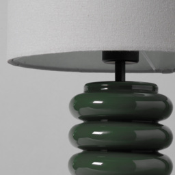 Rahya Ribbed Glass Table Lamp, Green - thumbnail 6