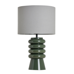 Rahya Ribbed Glass Table Lamp, Green - thumbnail 7
