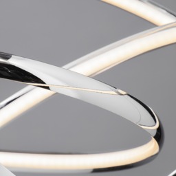 Sola LED Triple Ring Ceiling Pendant, Chrome - thumbnail 8