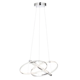 Sola LED Triple Ring Ceiling Pendant, Chrome - thumbnail 4