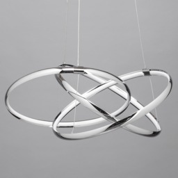 Sola LED Triple Ring Ceiling Pendant, Chrome - thumbnail 7