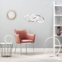 Sola LED Triple Ring Ceiling Pendant, Chrome - thumbnail 9