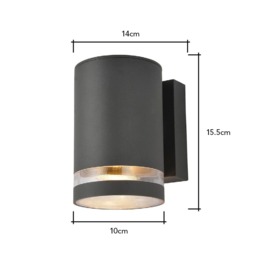 Cinder Outdoor Wall Down Light, Anthracite - thumbnail 8