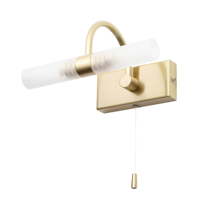 Cygna Bathroom Wall Light, Satin Brass - image 1