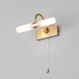 Cygna Bathroom Wall Light, Satin Brass - thumbnail 4