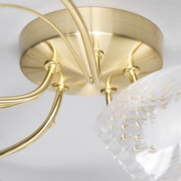 Arya Tangle Flush Bathroom Ceiling Light, Satin Brass - thumbnail 6
