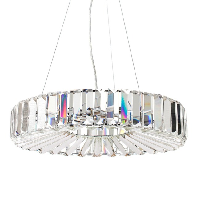 Renee Crystal Pendant, Chrome - image 1