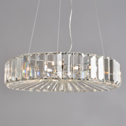 Renee Crystal Pendant, Chrome - thumbnail 4