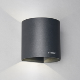 Stanley Tronto Outdoor LED Round Up & Down Wall Light, Black - thumbnail 4