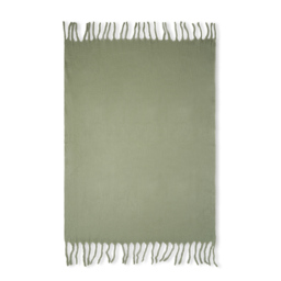 Mohair Tassel Throw, Sage Green - thumbnail 3