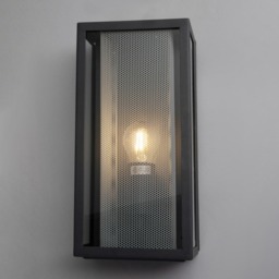Marco Outdoor Box Light with Silver Mesh, Anthracite - thumbnail 4