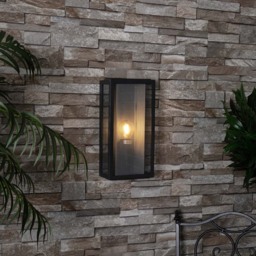 Marco Outdoor Box Light with Silver Mesh, Anthracite - thumbnail 3