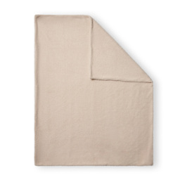 Really Soft Teddy Bear Fleece Throw, Natural - thumbnail 3