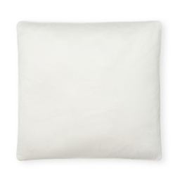 Large Velour Piped Cushion, Ecru - thumbnail 3