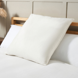 Large Velour Piped Cushion, Ecru