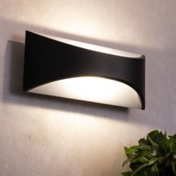 Draco Outdoor LED 12 Watt Wall Light, Black - thumbnail 3