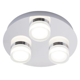 Brooke LED Bathroom Ceiling Spotlight Plate, Chrome - thumbnail 1
