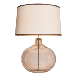 Petrice Large Smoked Brown Glass Table Lamp - thumbnail 1