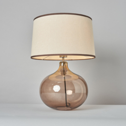 Petrice Large Smoked Brown Glass Table Lamp - thumbnail 5