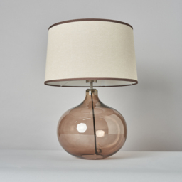 Petrice Large Smoked Brown Glass Table Lamp - thumbnail 6
