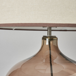 Petrice Large Smoked Brown Glass Table Lamp - thumbnail 7