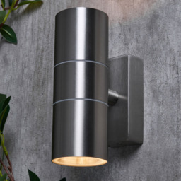 Jared Outdoor Up and Down Wall Light, Stainless Steel - thumbnail 3