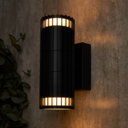 Zeb Outdoor Up and Down Wall Light, Black - thumbnail 3