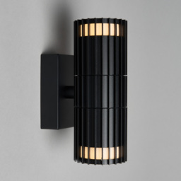 Zeb Outdoor Up and Down Wall Light, Black - thumbnail 4