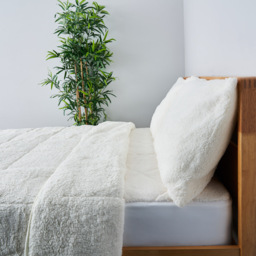 Teddy Bear Double Duvet, Cream - thumbnail 3