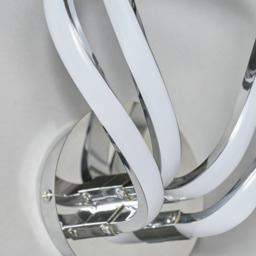 Alvar Overlapped Petals LED Wall Light, Chrome - thumbnail 6