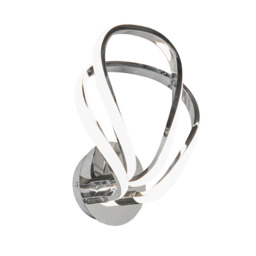 Alvar Overlapped Petals LED Wall Light, Chrome - thumbnail 1