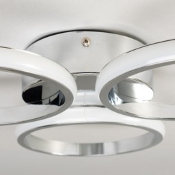 Sula LED Rings Bathroom Flush Ceiling Light, Chrome - thumbnail 6