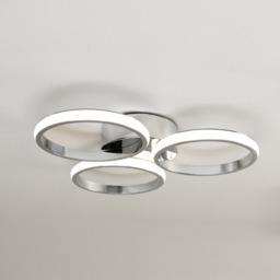 Sula LED Rings Bathroom Flush Ceiling Light, Chrome - thumbnail 4