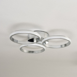 Sula LED Rings Bathroom Flush Ceiling Light, Chrome - thumbnail 5