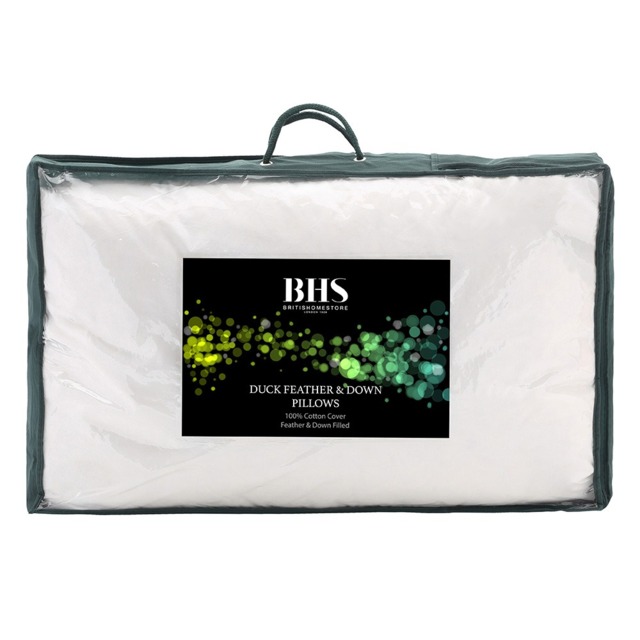 All Natural Duck Feather & Down Pillows, Pair - image 1