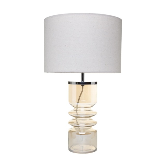 Willow Ribbed Glass Table Lamp, Champagne - image 1