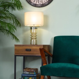 Willow Ribbed Glass Table Lamp, Champagne - thumbnail 7