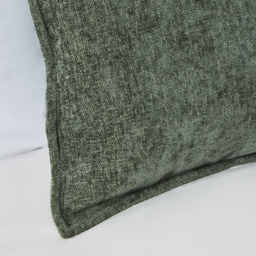 Oxford Chenille Cushion, Green - thumbnail 4