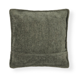 Oxford Chenille Cushion, Green - thumbnail 5
