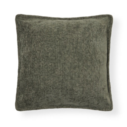 Oxford Chenille Cushion, Green - thumbnail 3