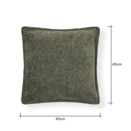 Oxford Chenille Cushion, Green - thumbnail 7