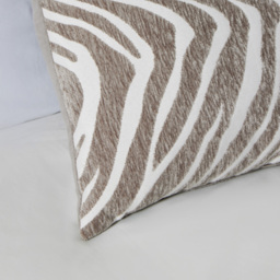 Zebra Print Cushion, Natural - thumbnail 5