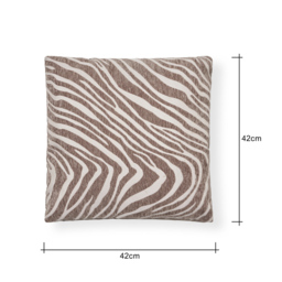 Zebra Print Cushion, Natural - thumbnail 7