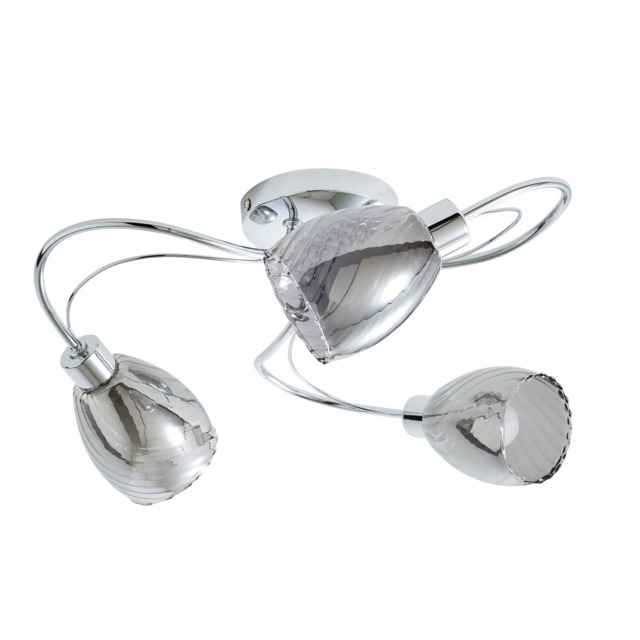 Arya Tangle Bathroom Flush Ceiling Light, Chrome - image 1