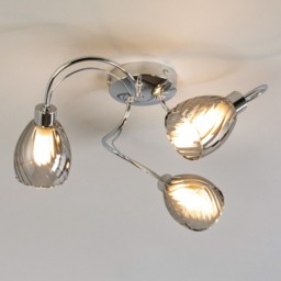 Arya Tangle Bathroom Flush Ceiling Light, Chrome - thumbnail 4