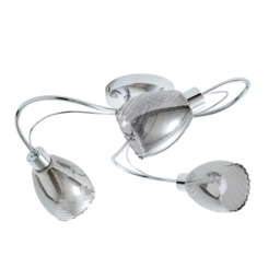 Arya Tangle Bathroom Flush Ceiling Light, Chrome