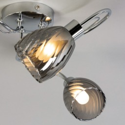 Arya Tangle Bathroom Flush Ceiling Light, Chrome - thumbnail 6