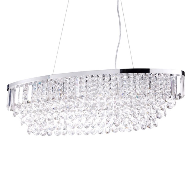 Paladina Oval Diner Pendant, Chrome - image 1