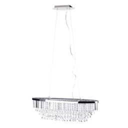 Paladina Oval Diner Pendant, Chrome - thumbnail 8